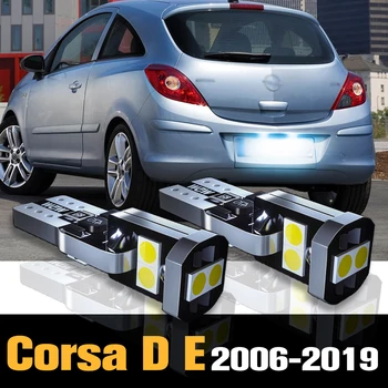 2шт Светодиодных ламп Canbus для освещения номерного знака, Аксессуары для Opel Corsa D E 2008 2009 2010 2011 2012 2013 2014 2015 2016 2017 2018