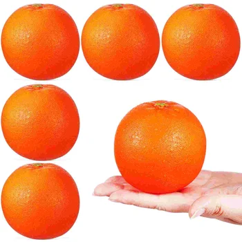 6 шт. Имитация Оранжевых моделей искусственных Фруктов Оранжевые Модели Декоративных искусственных Апельсинов