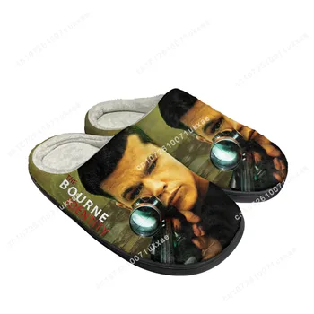 Bourne Identity Домашние хлопчатобумажные тапочки Мужские женские Мэтт Дэймон Плюшевая Повседневная обувь для спальни, сохраняющая тепло, Термальные тапочки, Индивидуальная обувь