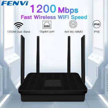 FENVI Wi-Fi Маршрутизатор 1200 Мбит/с 5 ГГц Гигабитный Ethernet Маршрутизатор Двухдиапазонный 2,4 ГГц Беспроводной Сетевой WiFi Ретранслятор С Антеннами 4x5dBi