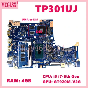 TP301UJ с процессором i3 i5 i7-6th 4 ГБ Оперативной памяти UMA/GT920M Материнская Плата Для ASUS Vivobook TP301UJ TP301UA TP301U Q303UA Материнская Плата Ноутбука