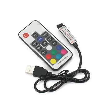 USB светодиодный Диммер RGB Светодиодный Контроллер Пульт Дистанционного Управления 17Key 5V Magic Home TV Подсветка Для 2835 5050 RGB Светодиодная Лента Украшает Комнату Лампой