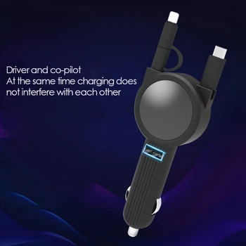 Автомобильное зарядное устройство для телефона Samsung S10 S9 Plus, автомобильное зарядное устройство, кабель Micro-USB Type C, быстрая зарядка для Xiaomi Huawei SONY