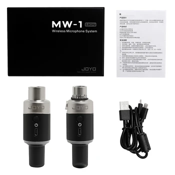 Беспроводная микрофонная система JOYO MW-1 с 4 каналами динамического микрофона 5,8 ГГц, Беспроводной передатчик и приемник для аудиомикшера