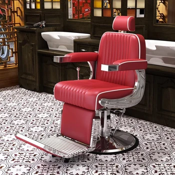 Вращающееся Парикмахерское кресло для красоты, Профессиональное Красное Кресло, Стул для косметического Маникюра, Тату-прокатка, Мебель Sillon De Barberia CY50BC