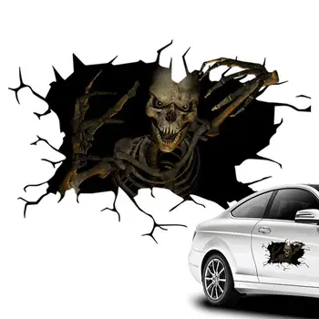 Декор автомобиля на Хэллоуин, наклейка на автомобиль с черепом, Ужасное украшение, Прочная адгезия, создает настроение Хэллоуина для автомобиля, пикапа, внедорожника