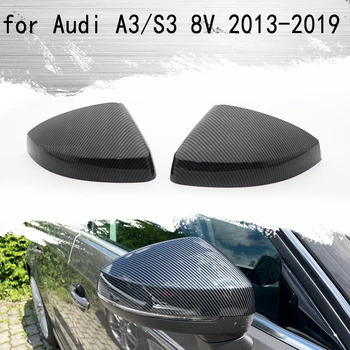 для Audi A3 S3 8V RS3 Сменные крышки боковых зеркал заднего вида Carbon Look 2017 2015 2016 2018 2013 2014 2019