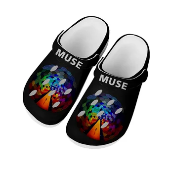 Домашние сабо английской рок-группы Muse, Водонепроницаемая обувь на заказ, мужская Женская обувь для подростков, Садовые сабо, Дышащие пляжные тапочки с отверстиями, белые