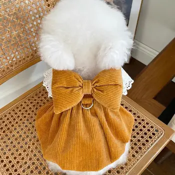 Домашняя осенне-зимняя новая юбка в виде тыквы с пряжкой на груди и спине, одежда для плюшевых мишек Бишонов, собак и кошек