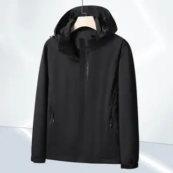 Женское пальто для активного отдыха, водонепроницаемая походная альпинистская куртка с капюшоном, карманы на молнии, Дышащий дизайн Унисекс для любой погоды