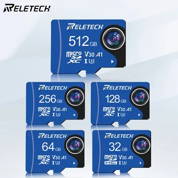 Карта памяти Reletech U3 A1 Micro SD Card TF Card Для Видеорегистратора/Телефона / Планшета/ Камеры / Монитора / Дрона, 32G 64G 128G 256G 512G