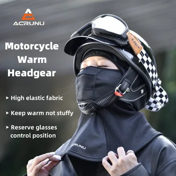 Мотоциклетный теплый головной убор ACRUNU, маска на все лицо для мужчин и женщин, Универсальный Ветрозащитный с отверстием для очков, Дышащий Для занятий спортом на открытом воздухе