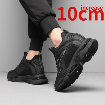 Мужская повседневная обувь с увеличенной сеткой на 10 см, дышащая модная обувь с внутренней стороны, мужская удобная спортивная обувь