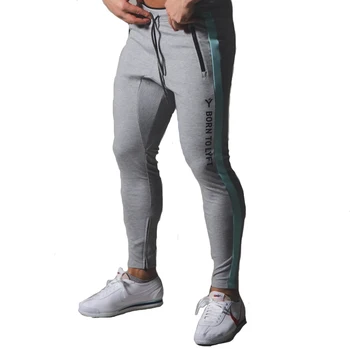 Мужские хлопчатобумажные СПОРТИВНЫЕ брюки, Тонкие леггинсы для бега, джоггеры, уличная одежда, повседневные спортивные брюки, мужские тренировочные спортивные штаны для фитнеса