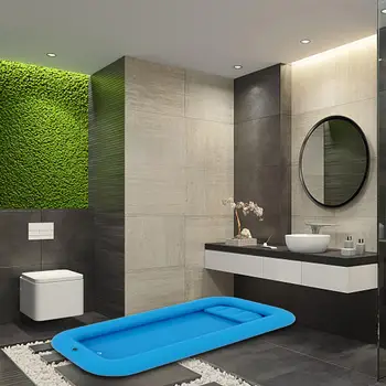 Надувная ванна Прикроватный душ Комплект для ванны из ПВХ Встроенная надувная подушка Портативная ванна для взрослых Умывальник Ванна в кровати