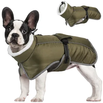 Новая зимняя одежда для домашних животных, теплая водонепроницаемая и морозостойкая одежда для выгула собак на открытом воздухе