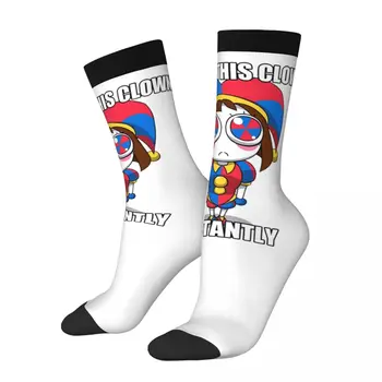 Новые мужские носки повседневные The Amazing Digital Circus Pomni Clown Sock Высококачественные женские носки Весна Лето Осень Зима