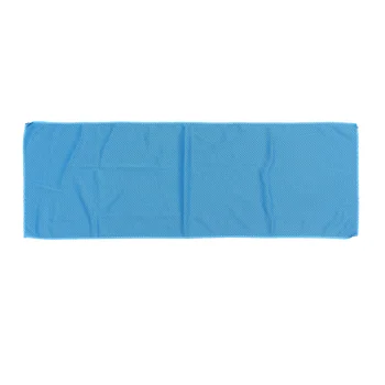 Охлаждающее полотенце из микрофибры, шарф со льдом, охладитель для спортивной йоги 28x83 см (светло-голубой)