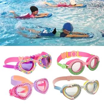 Очки для плавания Без протечек, защита от запотевания, УФ-защита для детей, мальчиков и девочек, безопасные мягкие силиконовые очки для плавания, очки для плавания