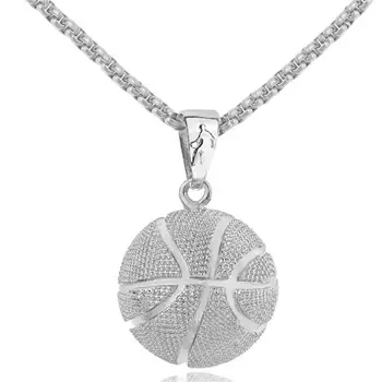 Персональное ожерелье с имитацией баскетбольного кулона с бриллиантами, мужские украшения в стиле хип-хоп, Универсальные подарки на каждый день