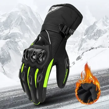 Перчатки для езды на мотоцикле, зимние ветрозащитные, водонепроницаемые и устойчивые к падениям Мотоциклетные перчатки для катания на внедорожниках с сенсорным экраном