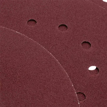 Подушечки шлифовального диска 225 мм, Лист Наждачной бумаги с крючками и петлями 25 шт для Произвольной Орбитальной шлифовальной машины (зернистость 80)