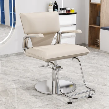 Портативное парикмахерское кресло для красоты, индивидуальное салонное парикмахерское кресло с поворотным дизайном, роскошная мебель для парикмахерской Silla De Barbero