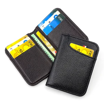 Портативный супертонкий мягкий кошелек из искусственной кожи, мини-кошелек для кредитных карт, держатели для карт, мужской кошелек, Тонкие Маленькие короткие кошельки