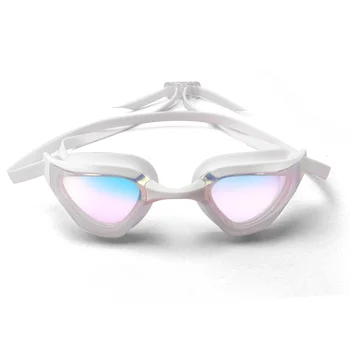 Профессиональные линзы для взрослых с защитой от запотевания и ультрафиолета, Мужские и женские очки для плавания, Водонепроницаемые Регулируемые Силиконовые очки для плавания в бассейне