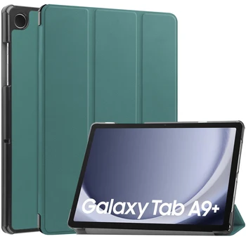 Смарт-чехол для Samsung Galaxy Tab A9 + A9Plus 2023 (11 дюймов) Ультратонкий защитный чехол с подставкой для автоматического пробуждения/сна Кожаный чехол