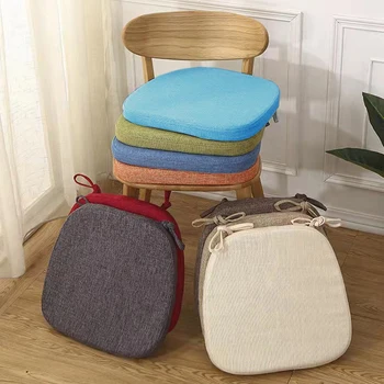 Стильные подушки для обеденных стульев для дома - прочная губчатая прокладка И экологически чистая ткань № 15- Оранжево-красный