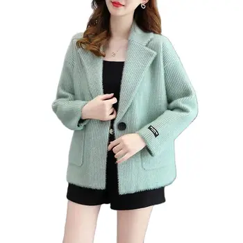 Темперамент, свободное модное Женское пальто, весна-осень 2023, Новый блейзер, Корейская Женская верхняя одежда, утолщенная шерстяная Женская куртка